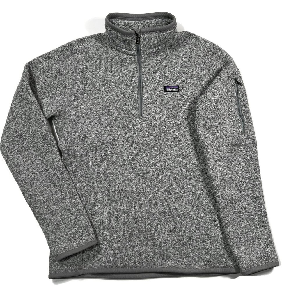 Patagonia Better Sweater Womens Small Gray 1/4‎ Zip Pullover Fleece 25616
